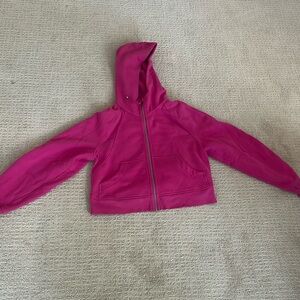Lululemon sonic pink full zip cropped scuba